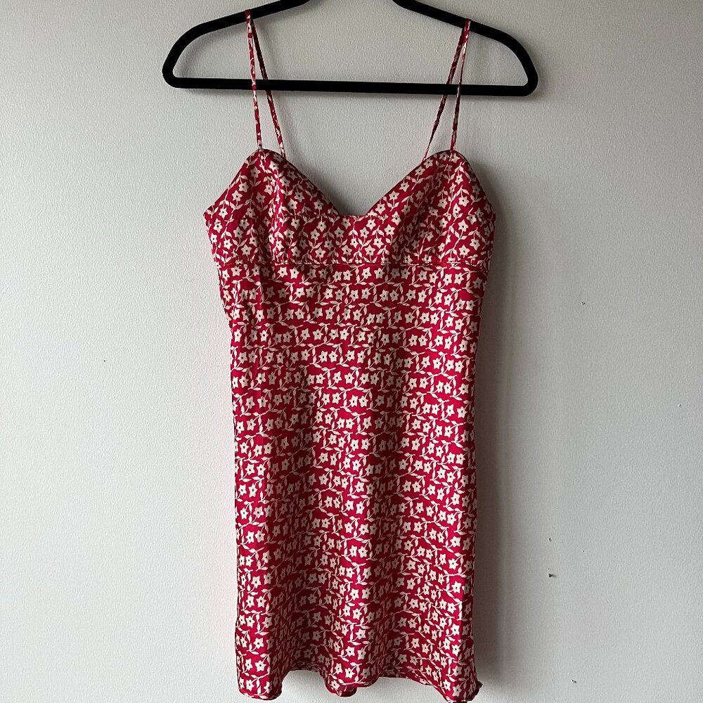 Free People Red Floral Slip Dress